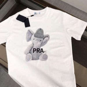 Triangle T-shirtontwerper P Topkwaliteit Luxe mode Nieuwe casual korte mouwen veelzijdige olifant ronde nek T-shirt paren pure katoenen zomertrend losse passen