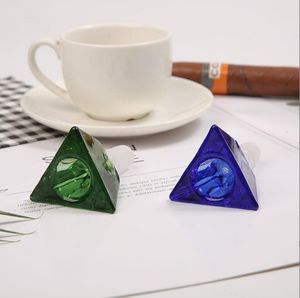 Narguilés de conception de diamant triangulaire épais brûleur à mazout en verre Pyrex mâle femelle Joint pour tuyau d'eau en verre Bong Dab plate-forme bol