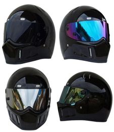 Triclicks Sport Motorcycle MX ATV Dirt Bike Casque Blacky Street Kart Bandit Casques Full Face Casques de motocross protecteur HELMET1009811