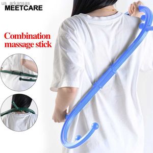 Trigger Point Self Massager Stick Theracane Body Muscle Relief Masaje de espalda Gancho Thera Cane Relajación terapéutica Herramienta de presión L230523