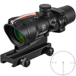 FIRE WOLF Tactische 4X32 Scope Sight Echte Glasvezel Rood Verlichte Tactische Riflescope met 20mm Zwaluwstaart voor de Jacht