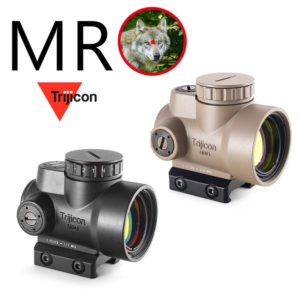 Mira de punto rojo holográfica estilo Trijicon MRO, equipo táctico Airsoft con montura de alcance de 20mm para Rifle de caza