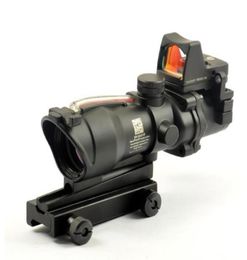 Trijicon TA31 ACOG-stijl 4X32 Echte vezelbron Rood verlichte scope met RMR Micro Red Dot9698385