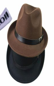 Trilby hoed mans voelden Fedora met riem volwassen winter klassiek jazzhoed medium breedte gorra hombre vrouw vintage stijlvolle mode74027341953476