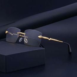 Sans cadre garni pour les lunettes de soleil haut de gamme ultra-claires à la mode pour hommes H513-15