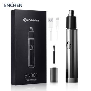 Tondeuse Enchen électrique nez tondeuse En001 pour hommes femmes Rechargeable nez épilation en alliage d'aluminium givré facile à nettoyer