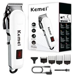 Trimmer Kemei 809a Hair Professional Trimer Cordon électrique Réglable Cordon électrique Clipper pour les cheveux pour hommes Habin Hine LED Affichage