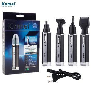 Trimmer Kemei KM6630 Nez Eaure Trimmer Trimmer rechargeable Trimmer électrique 4 en 1 Trimeuse de nez électrique Eaute de rasage de barbe