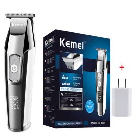 Trimmer Kemei Hair Clipper For Men LCD Digital Electric Trimm Caircut Rasage Hine Coute Barber Clippers Razor