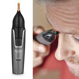 Trimmer Kemei ProtecTube Gezichtsneushaartrimmer met maximaal comfort Precisietrimmer voor heren voor neus, oren, wenkbrauwen, nek en bakkebaarden