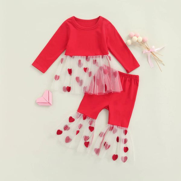 Trimmer mababy 6m4y Día de San Valentín Niesta infantil Baby Baby Girls Ropa de ropa Cordero