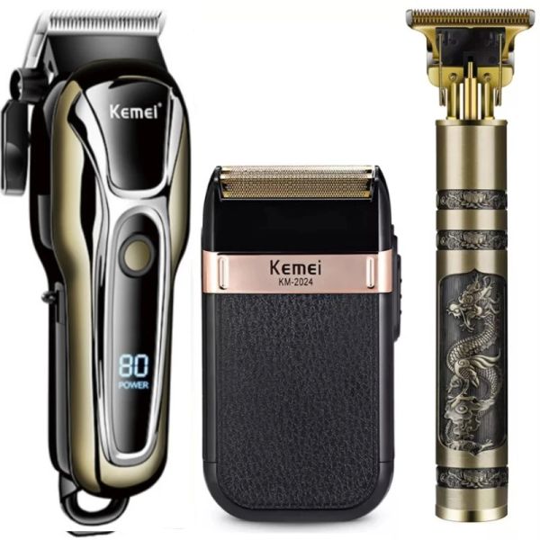 Trimmer Professional Barber Hair Clipper Rechargeable Electric Finish Cutting Hine Beard Coupe Cordles Cordond Cordd KM1990
