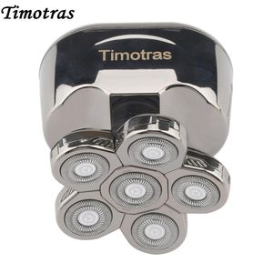 Tondeuse Timotras 6 en 1 4D rasoir électrique Rechargeable pour hommes tête chauve 6 têtes flottantes barbe nez oreille tondeuse à cheveux rasoir tondeuse