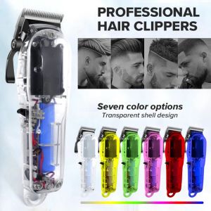 Trimmer Transpar Hair coup de coupe machine rechargeable Nouveau coiffure Clipper homme rasoir pour hommes Barber Barber Professional Beard Trimmer