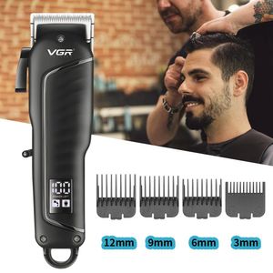 Tondeuse VGR tondeuse à cheveux Rechargeable pour hommes rasoir professionnel tondeuse à cheveux Machine de coupe de cheveux accessoires de barbier coupe Machine barbe