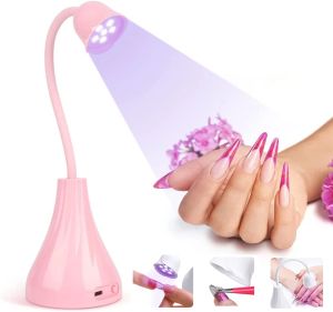 Trimmer Wireless Gel doigt pointe lampe Mini Lotus 360 ° Hands rotatifs Light Fil Sèche à ongles rotatifs pour vernis à ongles Light sèche rapide