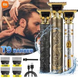 Trimmer Xiaomi T9 USB Electric Hair Trimmers Men's Shaver Graving Trace Electric Push Barber for Men Professional Beard Clipper Barber