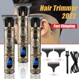 Trimmers 2022 USB Electric Hair Clippers Rechargeable Shaver Beard Trimmer Men de cheveux Machine de coupe Coiffure Barbier Coup T9