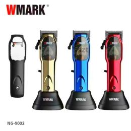 Trimmers 2023New Wmark NG9002 Hoge snelheid Professionele kapperbaarbaard Trimmer Microchip Magnetische motor 9000 tpm 9V -motor met laadstandaard