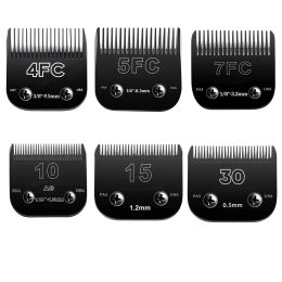 Trimmers 4fc#5fc#7fc#10#15#Black Blade Dog verzorging, afneembaar Pet Clipper Blade, gemaakt van roestvrijstalen mes compatibel