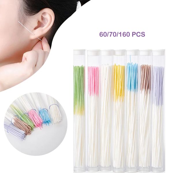 Trimmers 60/70/160pcs Percé l'oreille Nettoyage Herbe Solution Papier Floss Tol d'oreille Outils de suivi des outils de suivi des oreilles jetables Nettoyer