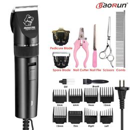 Trimmers Baorun S1 Dog Clippers Pet Hair Cutting Machine Cats Honden verzorging Shaver 20w High Power Animal Hair Trimmer Electric Scissors