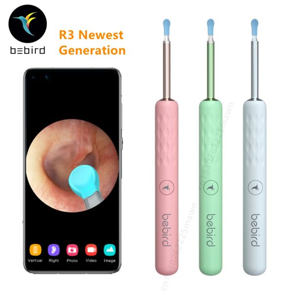 Recortadores Bebird X3 R3 R1 Cleaner de orejas Pendientes de la herramienta de extracción de cera IP67 Implaz de agua 3M Cámara de precisión Otoscopio Endoscopio Atención médica