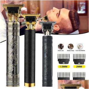 Trimmers Clippers Trimmers T9 USB Electric Hair Clipper for Men Cutting Hine Rechargeable Man Shaver Trimmer Barber Barber Barbe Drop