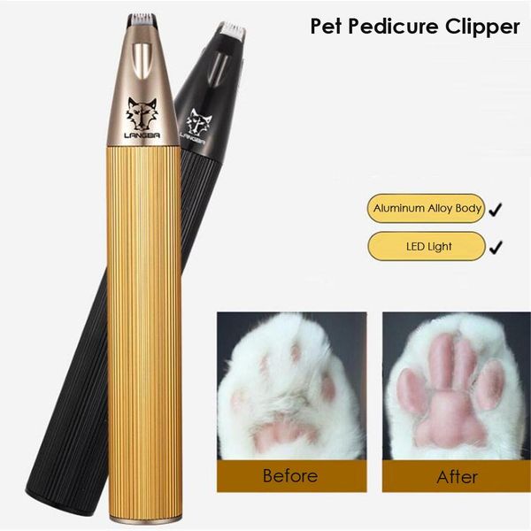 Trimmers Chog Clippers Professional Pet Foot Coimmer Trimmer chien toilettage coiffeur Cisqueur Ciste Eyes Eyes Coiffure Coignant Machine Remover LED