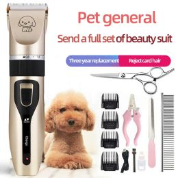 Trimmers Hair Hair Clipper Pet Hair Trimmer Set Puppy Grooming Electric Shaver Ceramic Blade Cat Accessories Cordless Chargeging Professiona