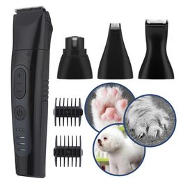 Trimmers Coiffe de chien Trimmer Grinder Nail Grinder Dog Grooming Clippers Professional Cutter pour la coupe Pet Nail / Paws / Hair Electric Clipper