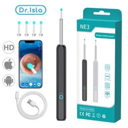 Trimmers Dr.Sla Wireless Ear Wax Remover Luminous Otoscope Eart Cleaner 1296p HD Visual Ear Sticks Endoscope Mini Camera Health Care