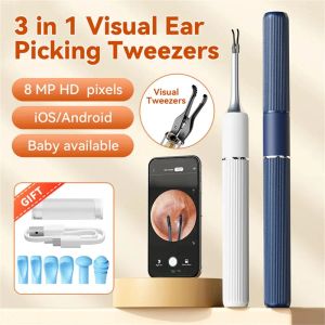 Trimmers Nettoyer de cire d'oreille électrique 3,2 mm Caméra Len Visual Ear Nettoyer Otoscope Retrait de la cire 8MP Pixels Endoscope Endoscope Kit de kit