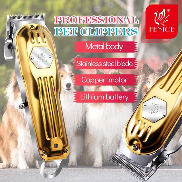 Trimmers Fenice Professional Dog Hair Grooming Electric Clipper Gold Trimmer pour chiens Machine de coupe