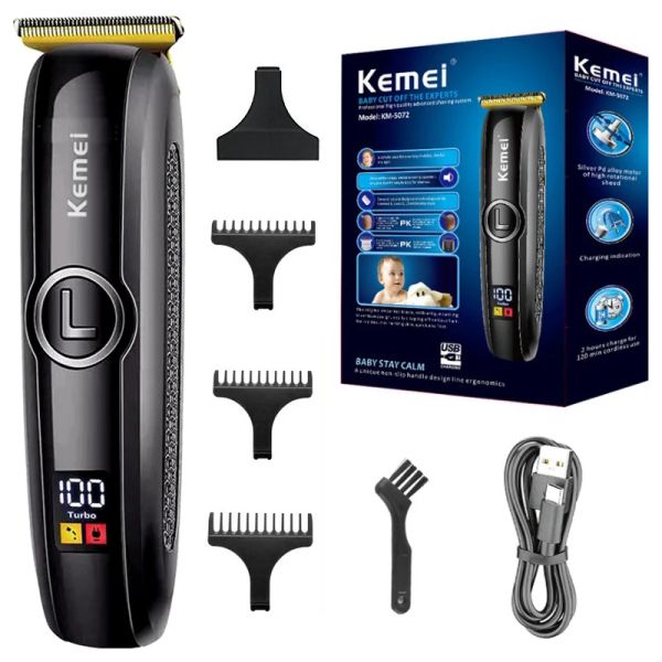 Trimmers Kemei 5072 Trimeuse de cheveux de coiffure rechargeable pour hommes Cordon de coupe à cheveux de la barbe professionnelle électrique / Machine de coupe de cheveux sans fil