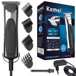 Trimmers Trimeuse à cheveux filaire Kemei pour hommes toilettage de la barbe électrique Clipper décolleté détail