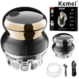 Trimmers Kemei Easy Cut Diy Ufo Hair Clipper en Trimmer voor mannen Gesneden koord/draadloze roterende haarsneden snijkit scherpe cirkelvormige messen