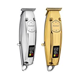 Trimmers Kemei Electric Hair Clipper KM127 Hair Clipper Fast Charge Metal Shell Salon Trimmer professionnel avec LCD