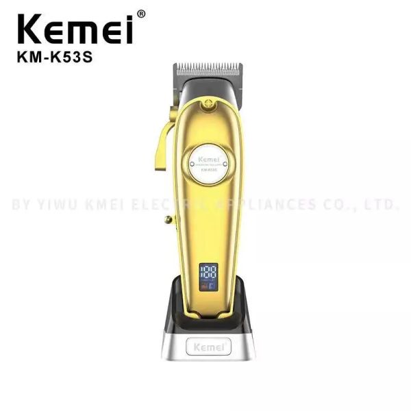 Trimmers Kemei Electric Rechargeable Hair Clipper avec LCD KMK53S Charge rapide et longue durée à l'aide de la coupe-cheveux de salon professionnel