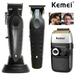 Trimmers Kemei KM2296 KM2299 KM1102 Hair Clipper Kit Machine de coupe de cheveux de rasage électrique Machine de coupe de cheveux professionnels