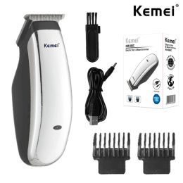 Trimmers Kemei KM666c Mini Hair Clipper Professional Beard Hair Trimter Cutter Rechargeable Electric Hair Cuting Machine Machine Remover