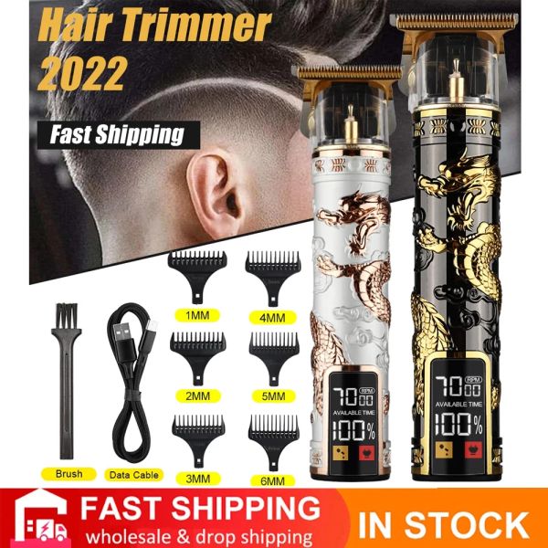 Trimmers Kemei Nouveau T9 USB Coiffes électriques Clippers Rechargeables Rasoir barbe Trimmer Men de poils Machine de coupe HEAUCH