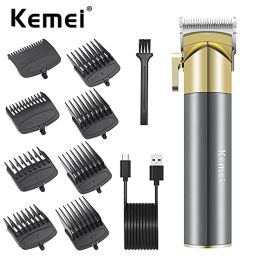 Trimmers Kemei Professional Men Hair Clippers Simple Design Barber Barber Electriclessless Trimmer Haircut Machine Kit avec cadeaux d'affichage LED