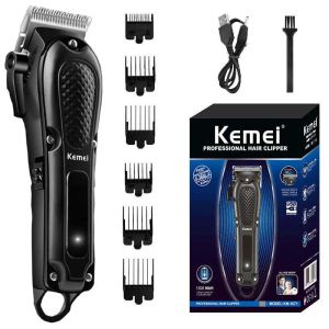 Trimmers Kemei Coiffe de cheveux rechargeable Clipper Cordless Beard Hair Trimm for Men puissant Hairter Machine à cheveux électrique Habitable