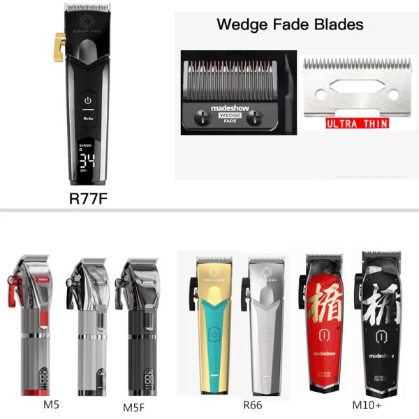 Trimmers Kulilang R66 R77f madeshow m10 cale de fonde lames coiffure Clipper ultra mince Trimmer de la coupe à lame Tête de coupe d'origine