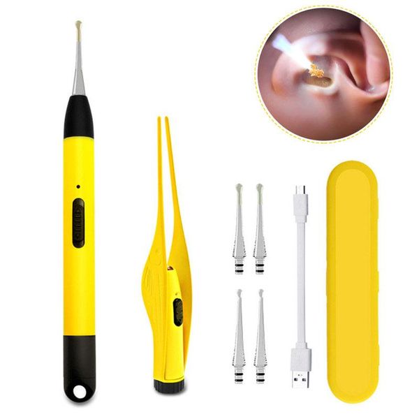 Trimmers LED Lampe de poche Papétillonnage Baby Ear Nettoyer Endoscope Penlight Spoon Nettoyage Curette d'oreille Curette légère