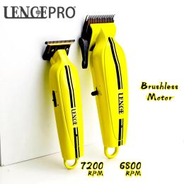 Trimmers Lence Bumblebe Professional Hair Clipper Nieuwe verbeterde diamantachtige Bladen 7200 tpm Metalen Body 8 remklauw spinners oliekop