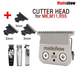 Trimmers Madeshow M6 M11 Kulilang R55 Professionele Tondeuse 0mm Originele Blade Haar Snijmachine Vervangbare Snijkop