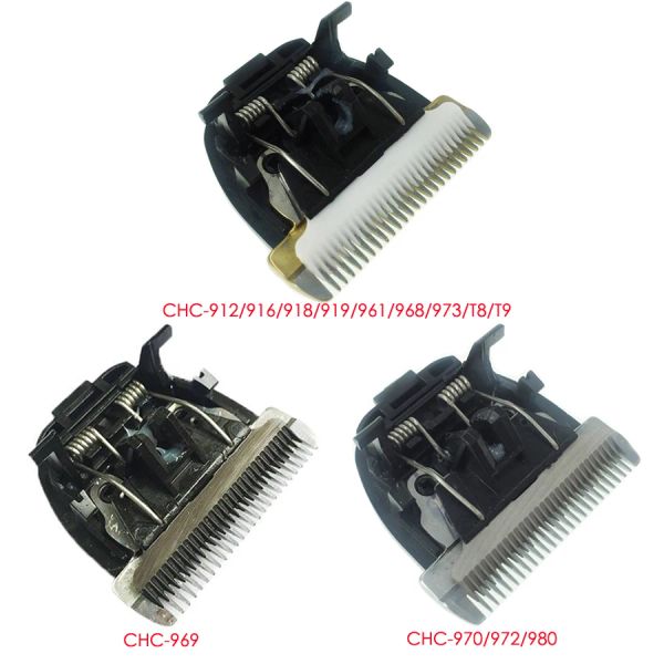 Trimmers Blade en titane en céramique d'origine pour T8 CHC916 961 968 969 970 980 973 Hair Clipper Cutter Cutter Head Spare