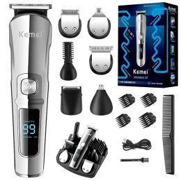 Trimmers Original Kemei All in One Hair Trimmer pour hommes Face Face Body Grooming Kit Beard Hair Clipper Electric Shaver Termeproof